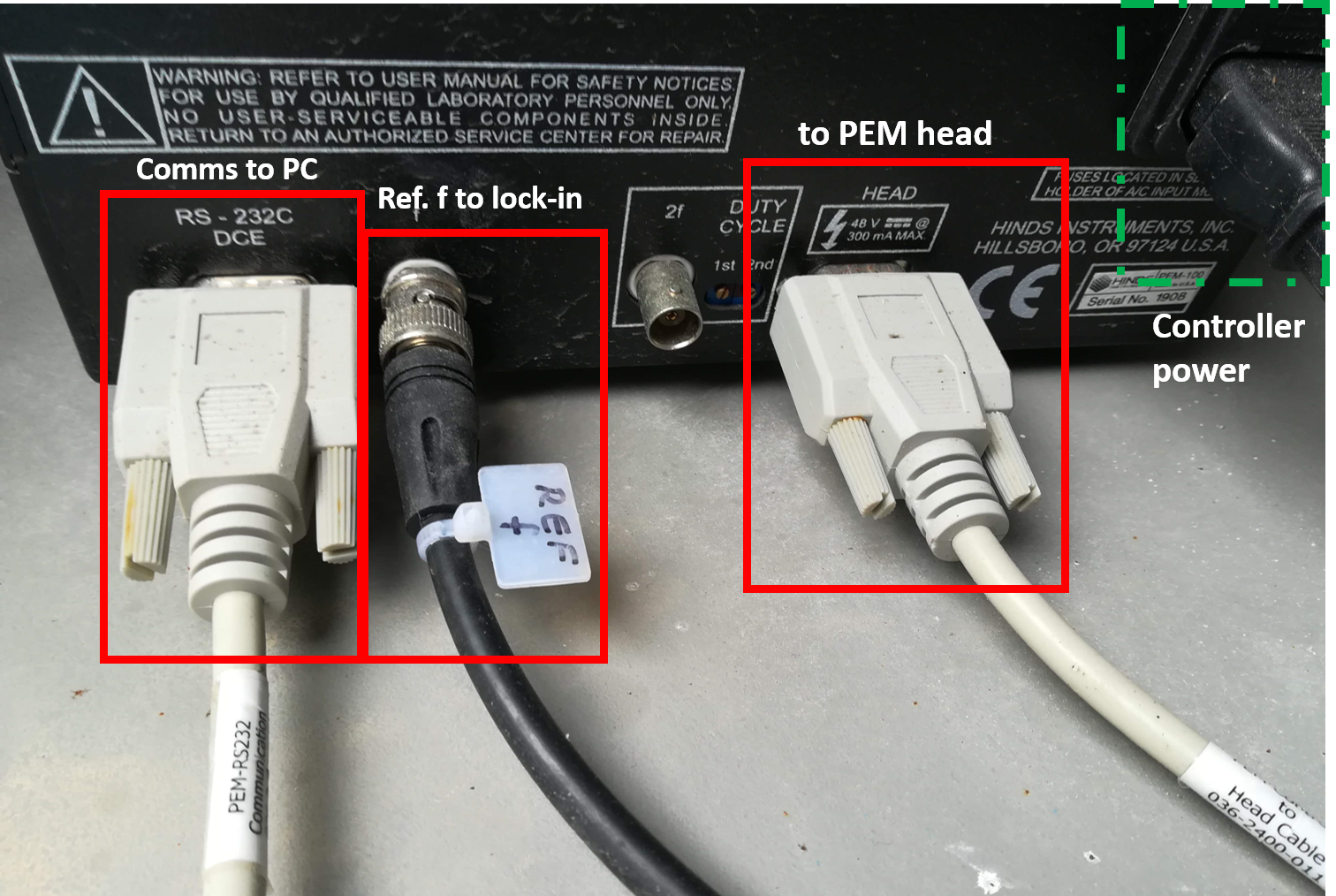PEM controller connections